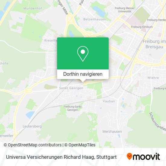 Universa Versicherungen Richard Haag Karte