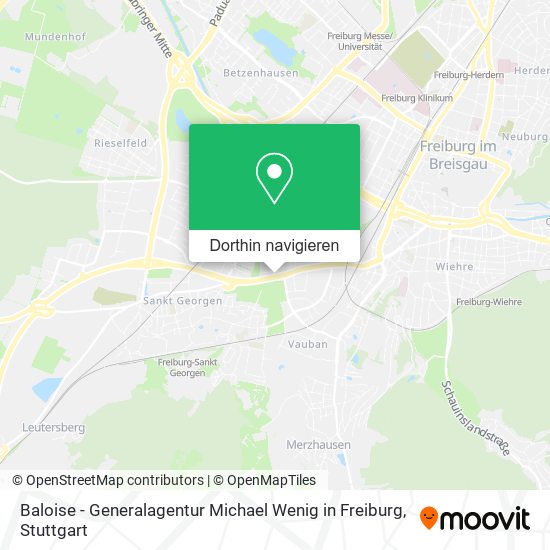 Baloise - Generalagentur Michael Wenig in Freiburg Karte