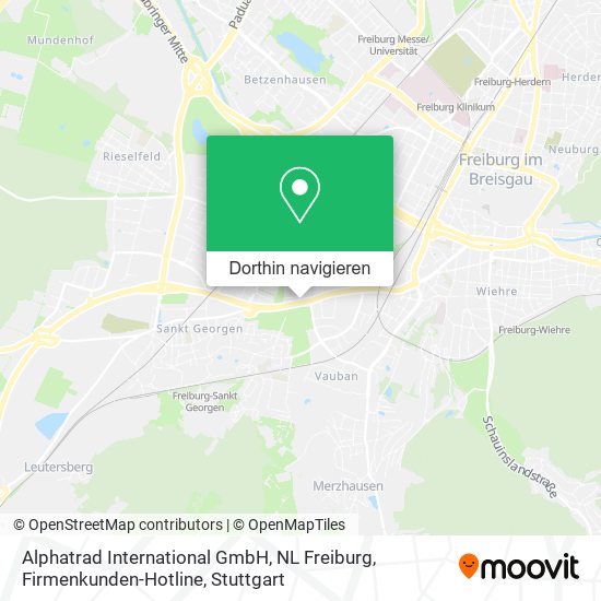 Alphatrad International GmbH, NL Freiburg, Firmenkunden-Hotline Karte