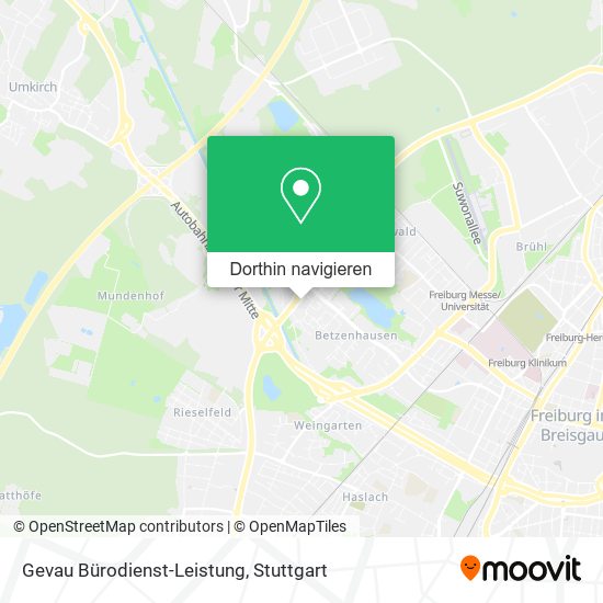 Gevau Bürodienst-Leistung Karte