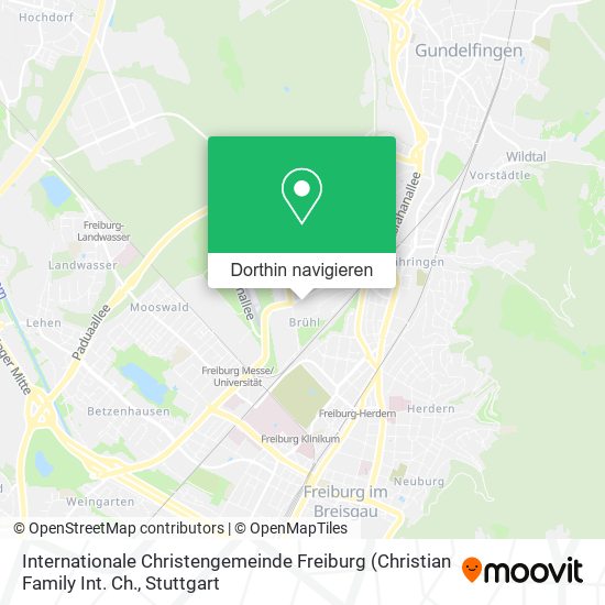 Internationale Christengemeinde Freiburg Karte