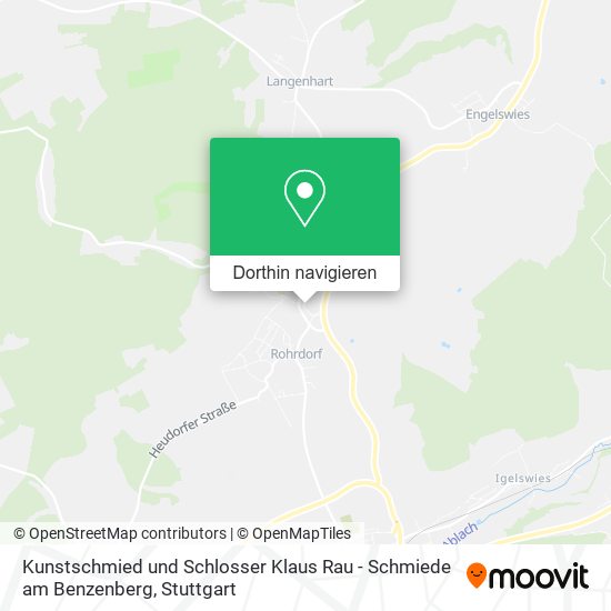 Kunstschmied und Schlosser Klaus Rau - Schmiede am Benzenberg Karte