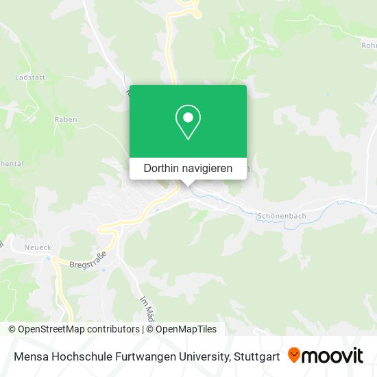 Mensa Hochschule Furtwangen University Karte