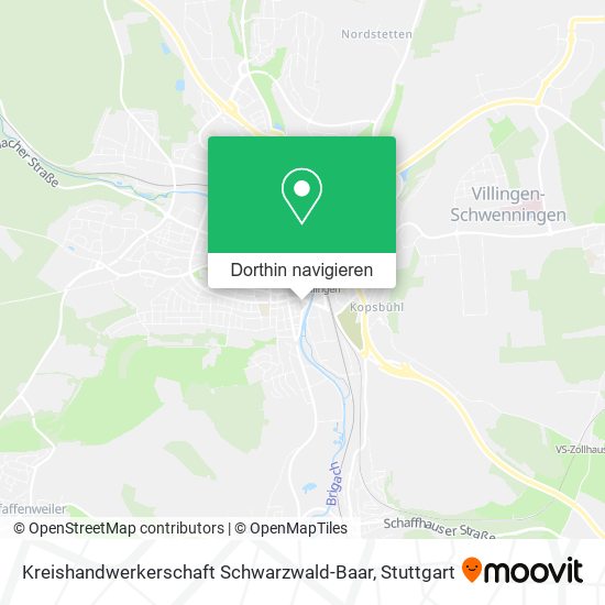Kreishandwerkerschaft Schwarzwald-Baar Karte