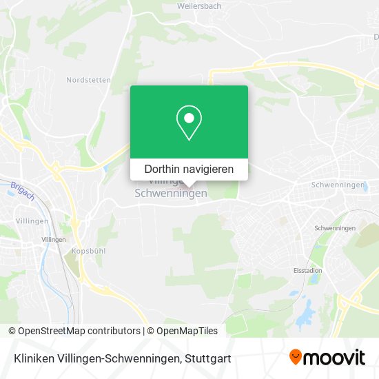 Kliniken Villingen-Schwenningen Karte