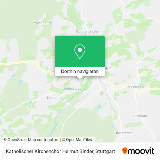 Katholischer Kirchenchor Helmut Binder Karte