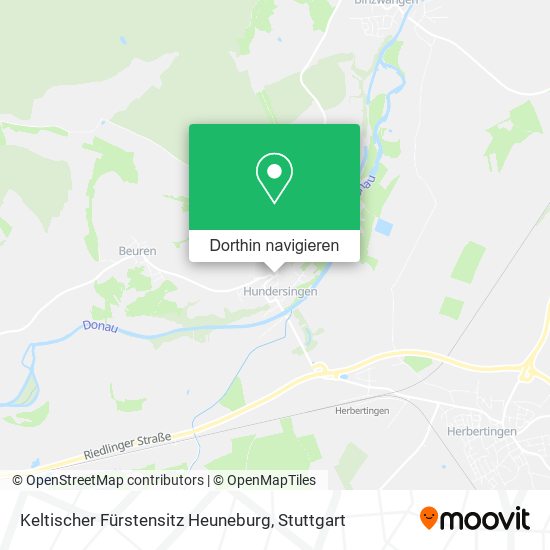 Keltischer Fürstensitz Heuneburg Karte