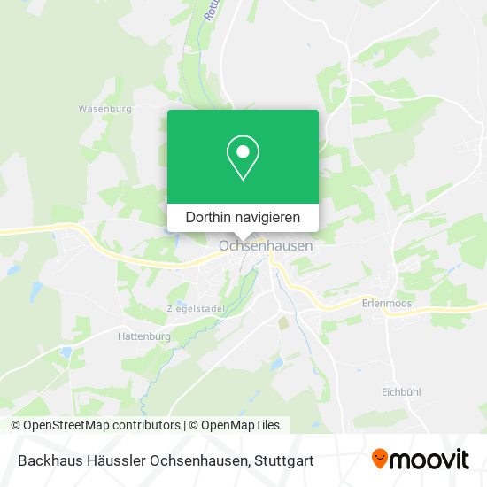 Backhaus Häussler Ochsenhausen Karte