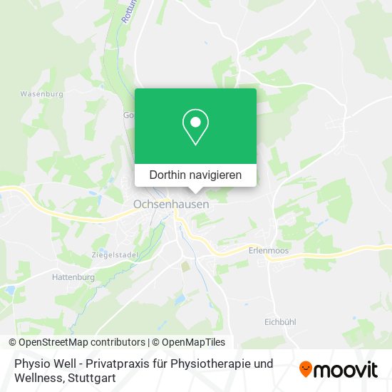 Physio Well - Privatpraxis für Physiotherapie und Wellness Karte