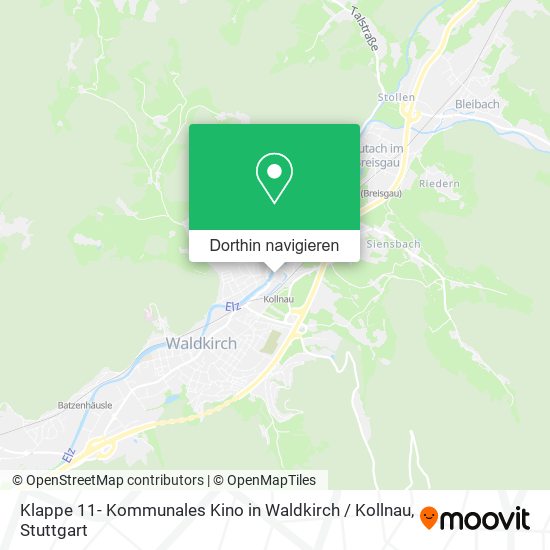 Klappe 11- Kommunales Kino in Waldkirch / Kollnau Karte