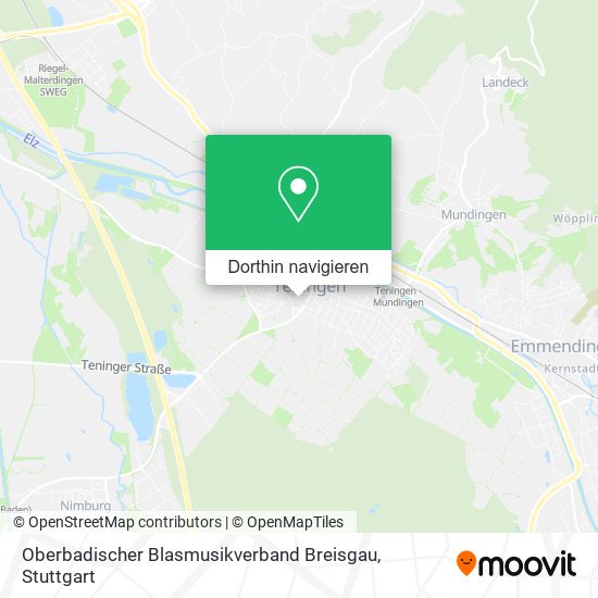 Oberbadischer Blasmusikverband Breisgau Karte