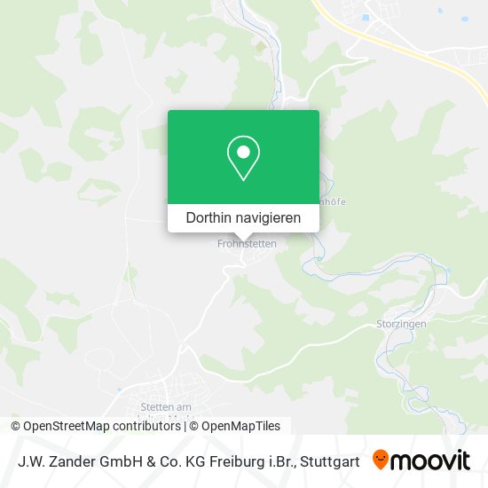 J.W. Zander GmbH & Co. KG Freiburg i.Br. Karte