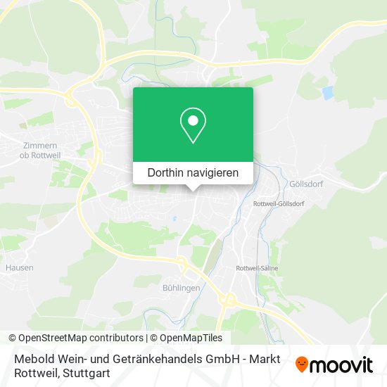 Mebold Wein- und Getränkehandels GmbH - Markt Rottweil Karte