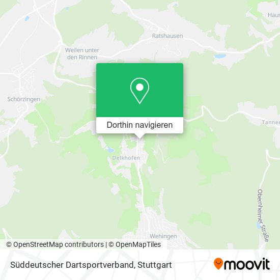 Süddeutscher Dartsportverband Karte