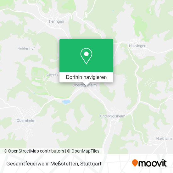 Gesamtfeuerwehr Meßstetten Karte