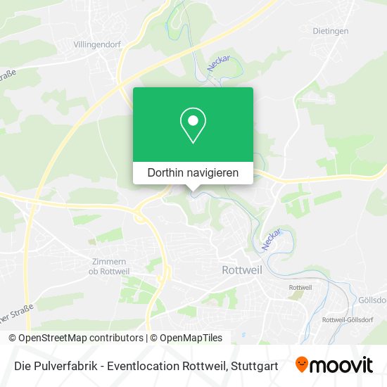 Die Pulverfabrik - Eventlocation Rottweil Karte