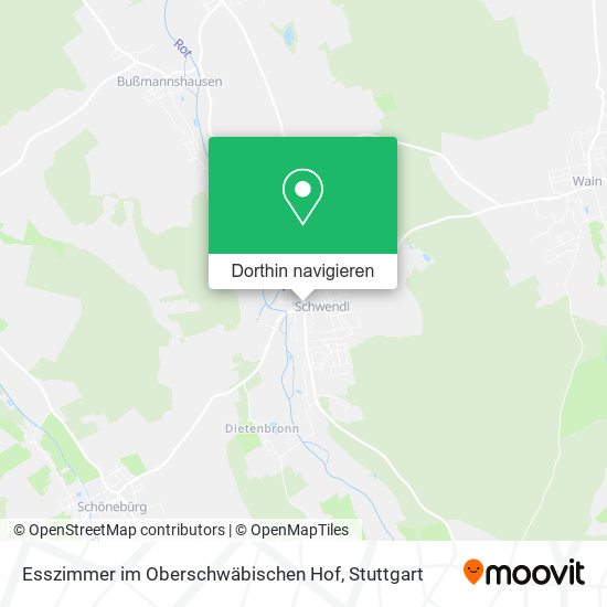 Esszimmer im Oberschwäbischen Hof Karte