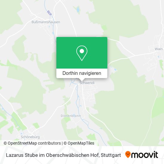 Lazarus Stube im Oberschwäbischen Hof Karte