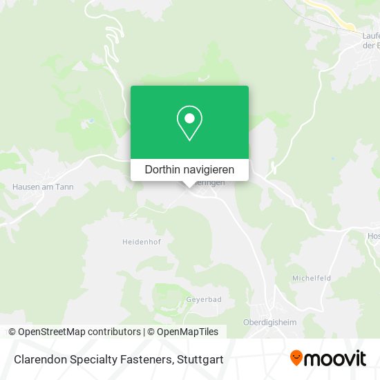 Clarendon Specialty Fasteners Karte