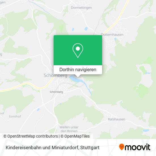 Kindereisenbahn und Miniaturdorf Karte