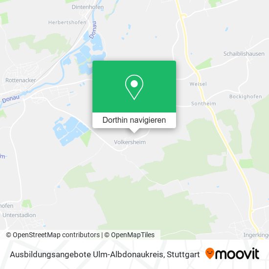 Ausbildungsangebote Ulm-Albdonaukreis Karte