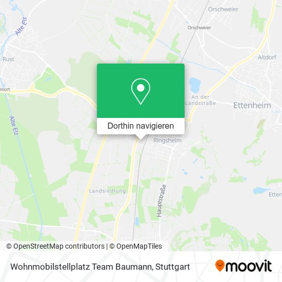 Wohnmobilstellplatz Team Baumann Karte