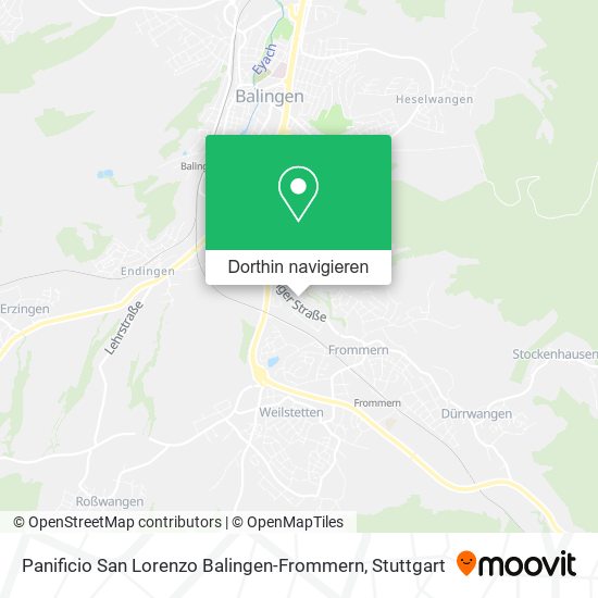 Panificio San Lorenzo Balingen-Frommern Karte