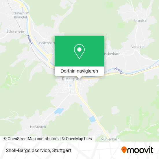 Shell-Bargeldservice Karte