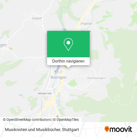 Musiknoten und Musikbücher Karte