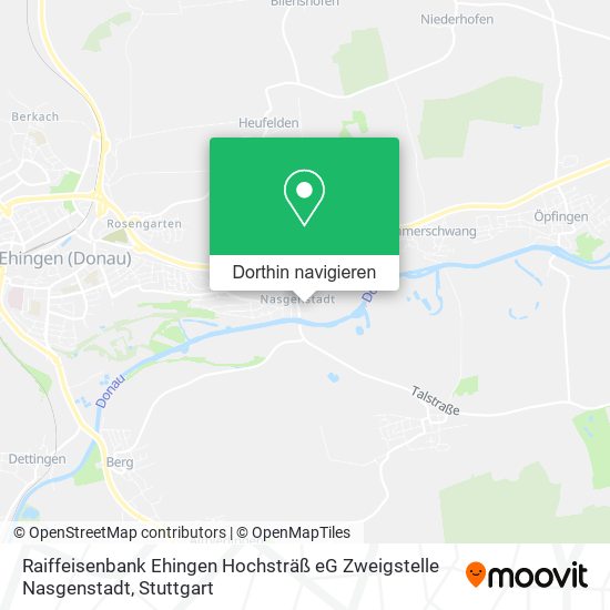Raiffeisenbank Ehingen Hochsträß eG Zweigstelle Nasgenstadt Karte