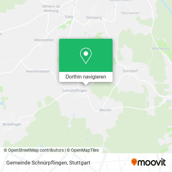 Gemeinde Schnürpflingen Karte