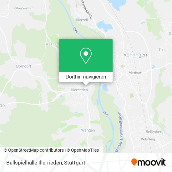 Ballspielhalle Illerrieden Karte