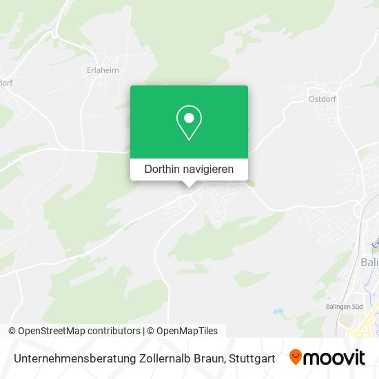 Unternehmensberatung Zollernalb Braun Karte