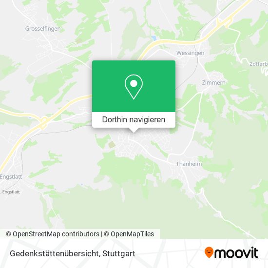 Gedenkstättenübersicht Karte