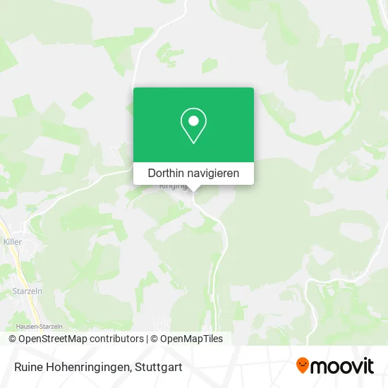 Ruine Hohenringingen Karte