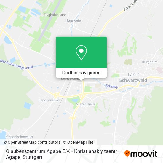 Glaubenszentrum Agape E.V. - Khristianskiy tsentr Agape Karte