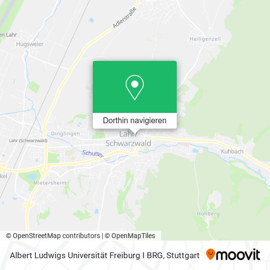 Albert Ludwigs Universität Freiburg I BRG Karte