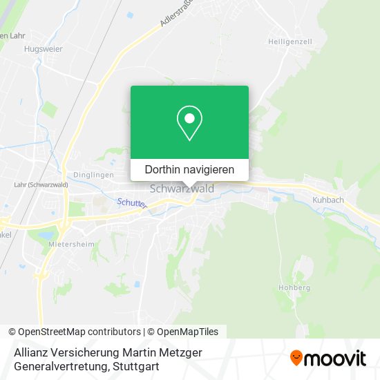 Allianz Versicherung Martin Metzger Generalvertretung Karte