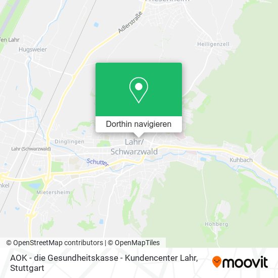 AOK - die Gesundheitskasse - Kundencenter Lahr Karte