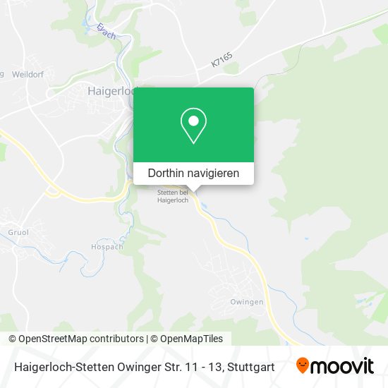 Haigerloch-Stetten Owinger Str. 11 - 13 Karte