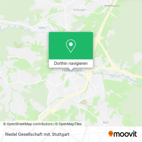 Riedel Gesellschaft mit Karte