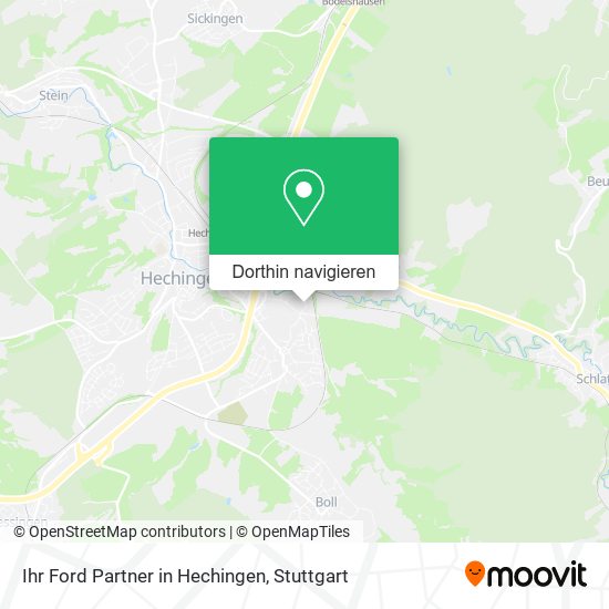 Ihr Ford Partner in Hechingen Karte