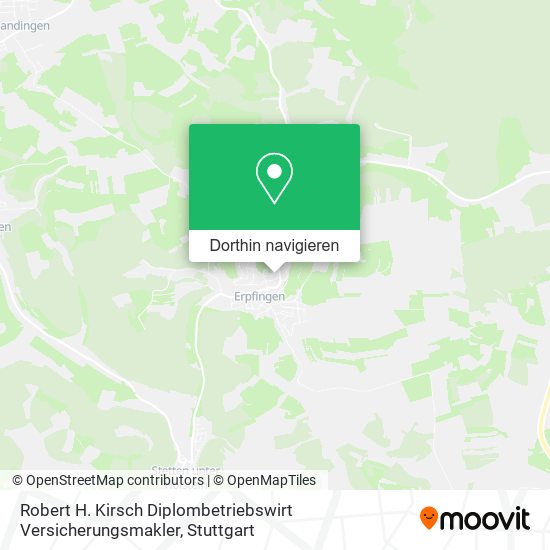 Robert H. Kirsch Diplombetriebswirt Versicherungsmakler Karte