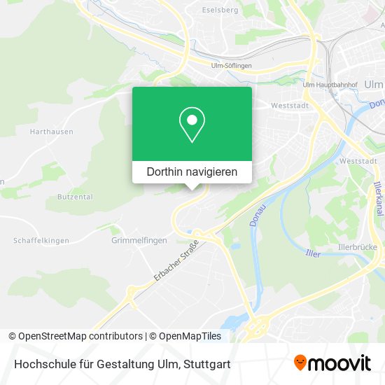 Hochschule für Gestaltung Ulm Karte