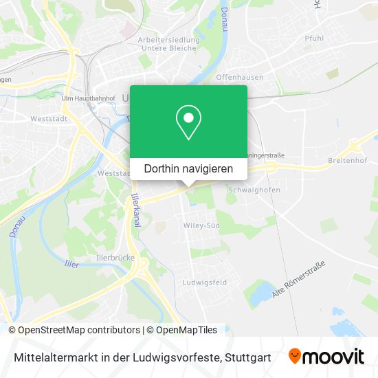 Mittelaltermarkt in der Ludwigsvorfeste Karte