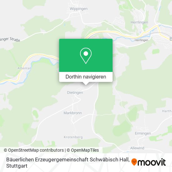 Bäuerlichen Erzeugergemeinschaft Schwäbisch Hall Karte