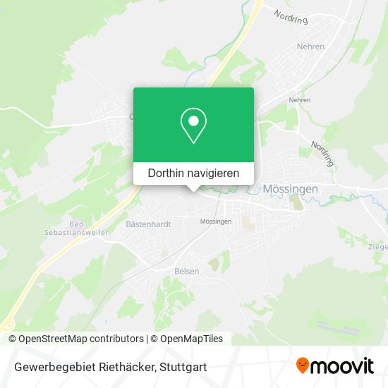 Gewerbegebiet Riethäcker Karte