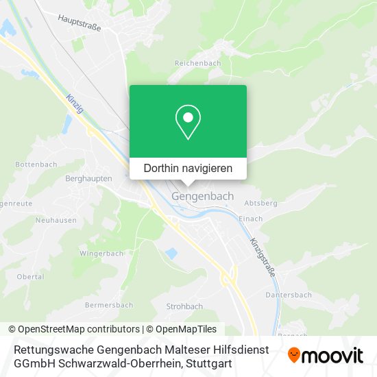 Rettungswache Gengenbach Malteser Hilfsdienst GGmbH Schwarzwald-Oberrhein Karte
