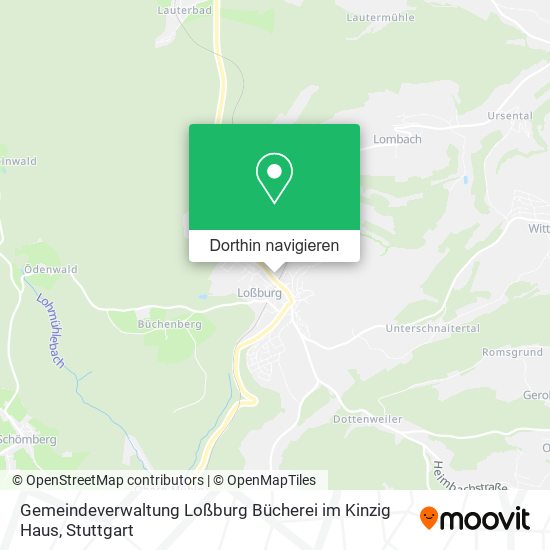 Gemeindeverwaltung Loßburg Bücherei im Kinzig Haus Karte