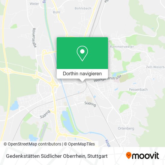 Gedenkstätten Südlicher Oberrhein Karte